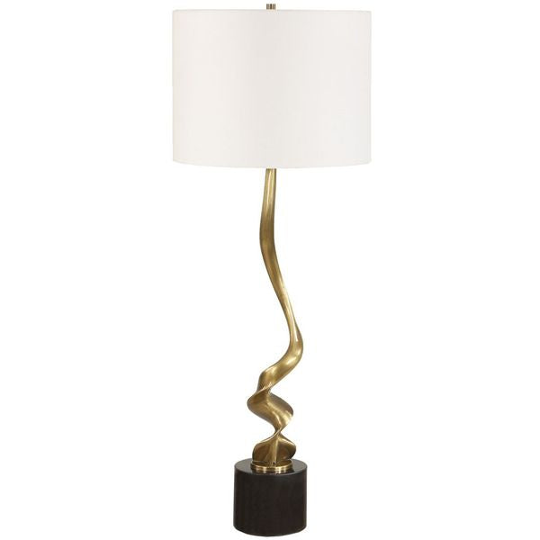 Lampa pod ogowa o prostej sylwetce z naturalnym charakterem w odcieniu bieli