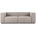 Sofa tapicerowana o ponadczasowym wygladzie z naturalnym charakterem w odcieniu szarosci