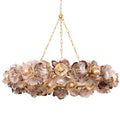 Lampa wiszaca o zaokraglonej formie z naturalnym charakterem w odcieniu bezu